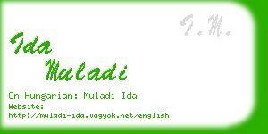 ida muladi business card